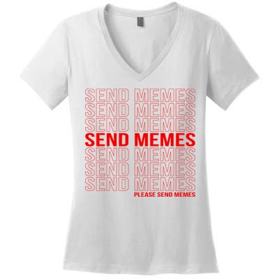 Please Send Memes Women's V-Neck T-Shirt