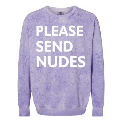 Please Send Nudes Colorblast Crewneck Sweatshirt