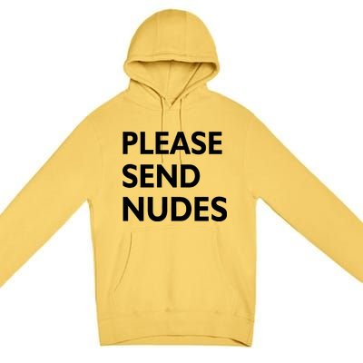 Please Send Nudes Premium Pullover Hoodie