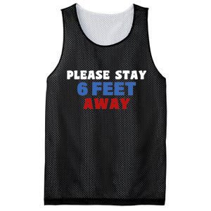 Please Stay 6 Feet Away From Me Mesh Reversible Basketball Jersey Tank