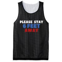 Please Stay 6 Feet Away From Me Mesh Reversible Basketball Jersey Tank