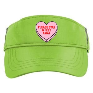 Please Stay 6 Feet Away Quarantine Anti-Valentine  Adult Drive Performance Visor