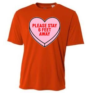 Please Stay 6 Feet Away Quarantine Anti-Valentine  Cooling Performance Crew T-Shirt