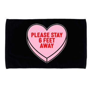 Please Stay 6 Feet Away Quarantine Anti-Valentine  Microfiber Hand Towel