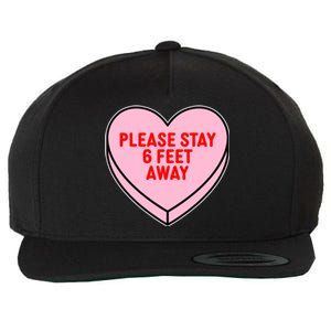 Please Stay 6 Feet Away Quarantine Anti-Valentine  Wool Snapback Cap