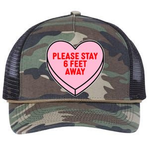 Please Stay 6 Feet Away Quarantine Anti-Valentine  Retro Rope Trucker Hat Cap