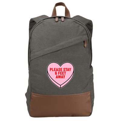 Please Stay 6 Feet Away Quarantine Anti-Valentine  Cotton Canvas Backpack