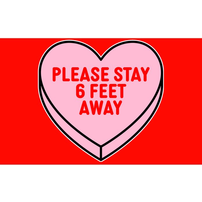 Please Stay 6 Feet Away Quarantine Anti-Valentine  Bumper Sticker