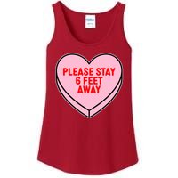 Please Stay 6 Feet Away Quarantine Anti-Valentine  Ladies Essential Tank