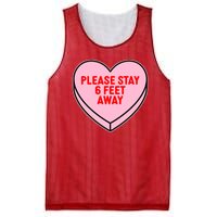 Please Stay 6 Feet Away Quarantine Anti-Valentine  Mesh Reversible Basketball Jersey Tank