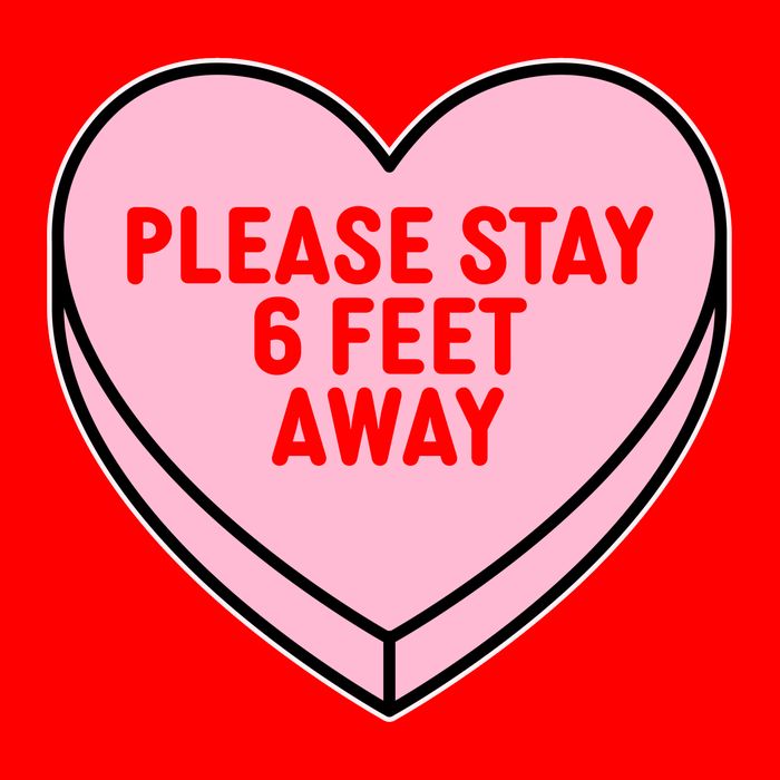 Please Stay 6 Feet Away Quarantine Anti-Valentine  Womens T-Shirt