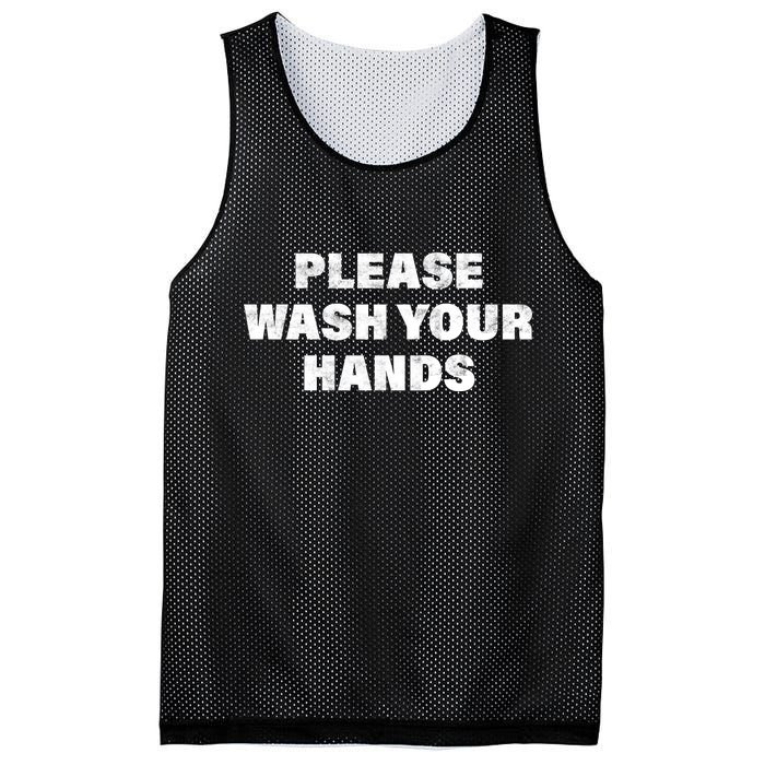 Please Wash Your Hands Coronavirus Mesh Reversible Basketball Jersey Tank