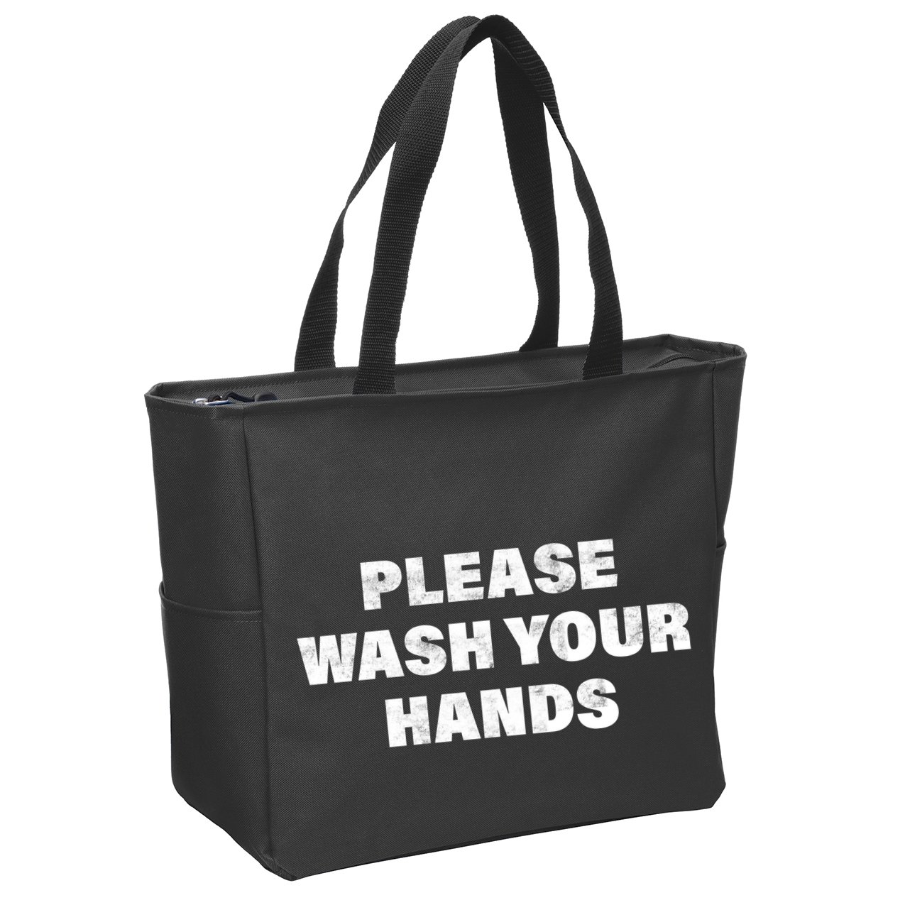 Please Wash Your Hands Coronavirus Zip Tote Bag