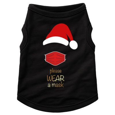 Please Wear A Mask Santa Reminder Doggie Tank