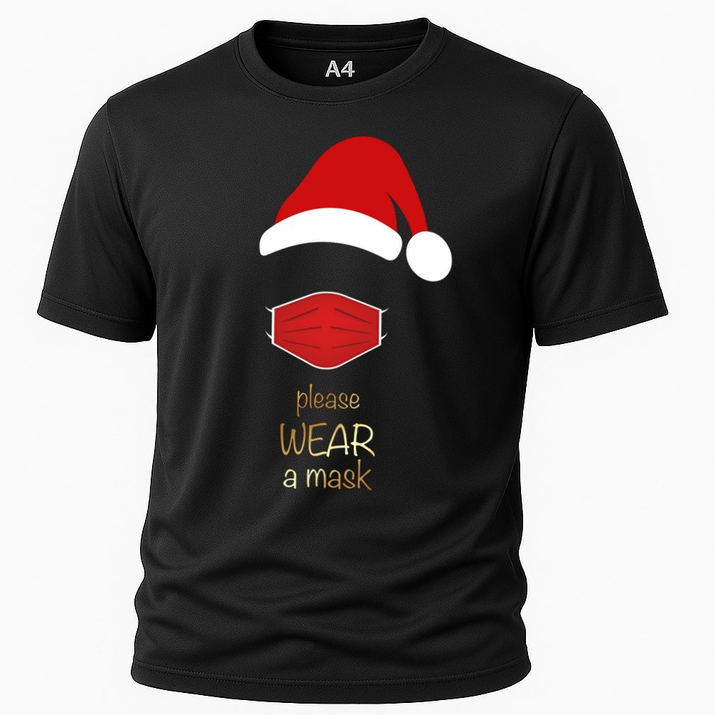 Please Wear A Mask Santa Reminder Cooling Performance Crew T-Shirt