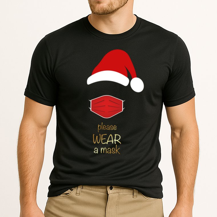 Please Wear A Mask Santa Reminder Cooling Performance Crew T-Shirt