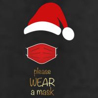 Please Wear A Mask Santa Reminder Adult Drive Performance Visor