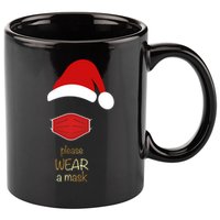 Please Wear A Mask Santa Reminder 11oz C Handle Ceramic Mug