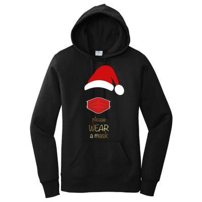 Please Wear A Mask Santa Reminder Women's Pullover Hoodie