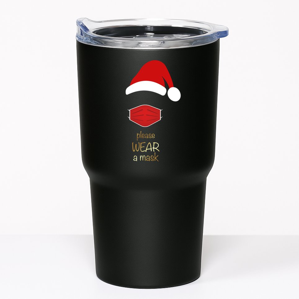 Please Wear A Mask Santa Reminder Tumbler