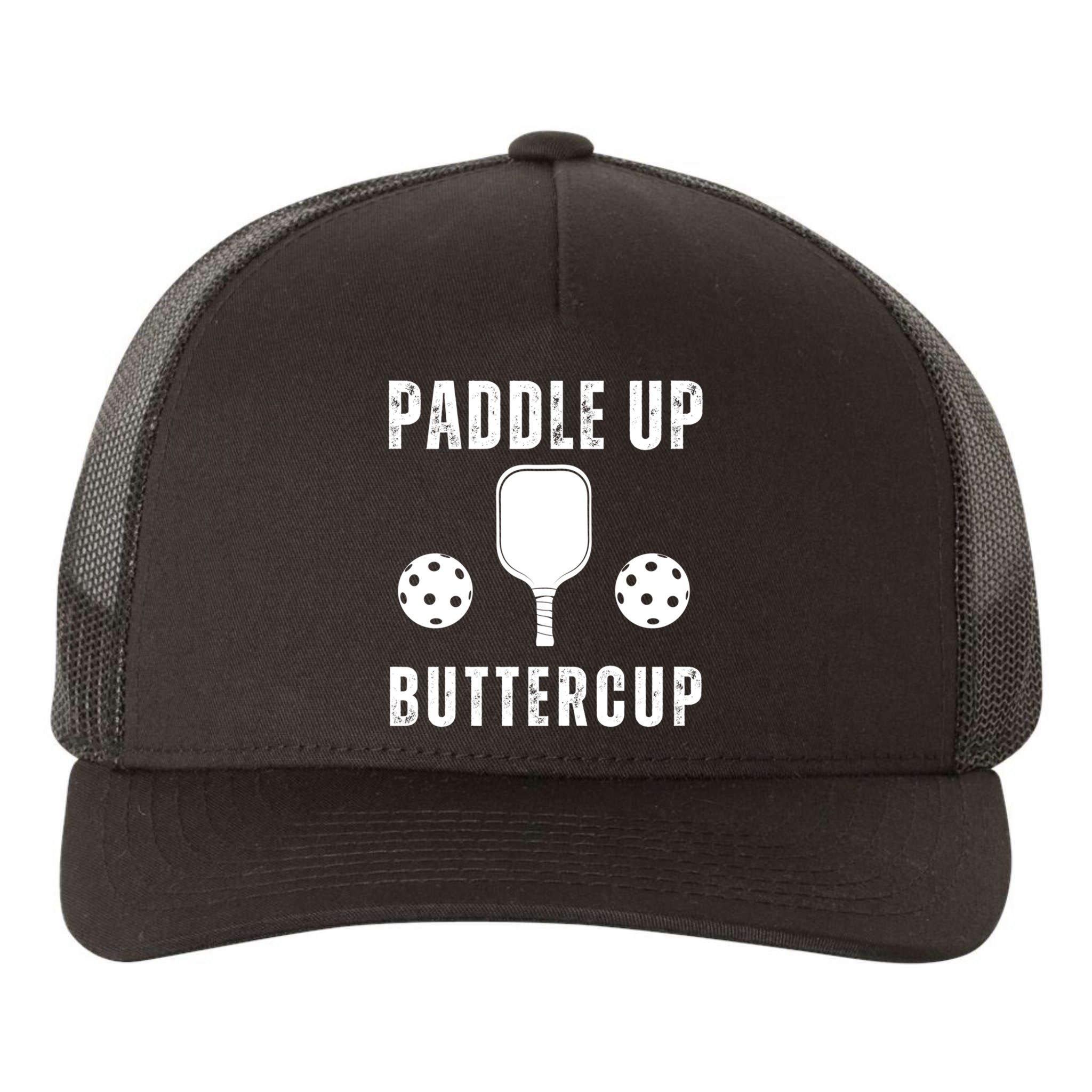 Pickleball Lover Funny Paddle Up Buttercup Gift Yupoong Adult 5-Panel Trucker Hat
