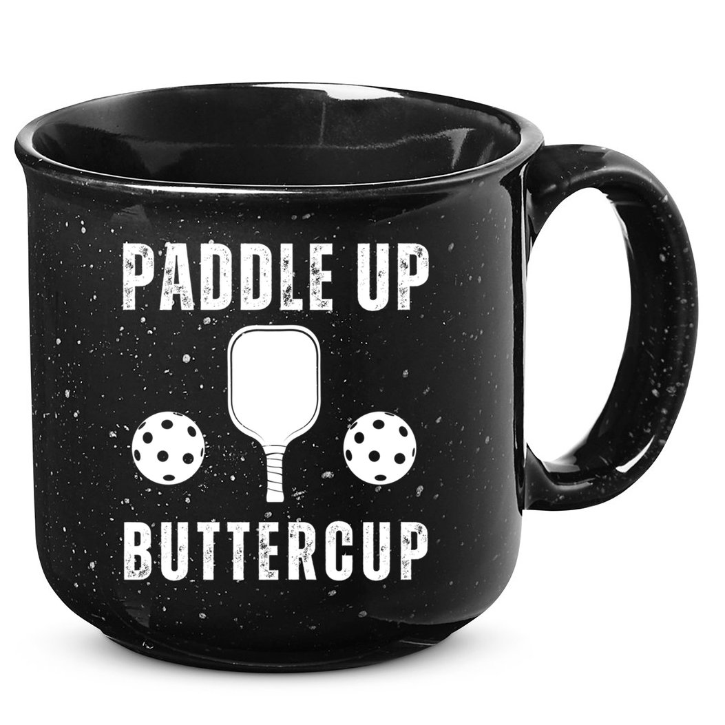Pickleball Lover Funny Paddle Up Buttercup Gift 15oz Campfire Ceramic Mug