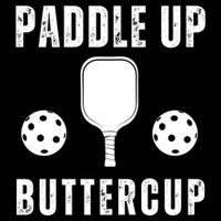 Pickleball Lover Funny Paddle Up Buttercup Gift Flatbill Hat