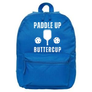 Pickleball Lover Funny Paddle Up Buttercup Gift 16 in Basic Backpack