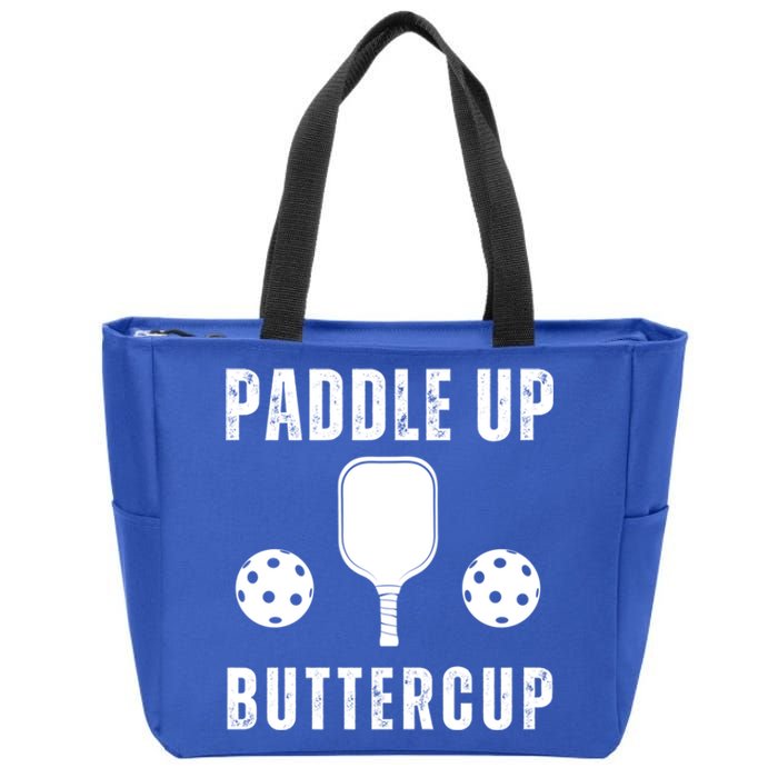 Pickleball Lover Funny Paddle Up Buttercup Gift Zip Tote Bag