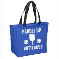 Pickleball Lover Funny Paddle Up Buttercup Gift Zip Tote Bag