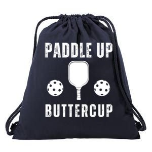 Pickleball Lover Funny Paddle Up Buttercup Gift Drawstring Bag