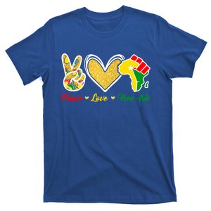 Peace Love Freegiftish Black History Eye African Juneteenth Gift T-Shirt