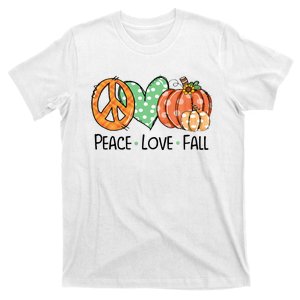 Peace & Love & Fall Pumpkin Autum Happy Fall Thanksgiving T-Shirt