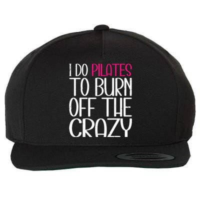 Pilates Lover Funny I Do Pilates To Burn Off The Crazy Cool Gift Wool Snapback Cap