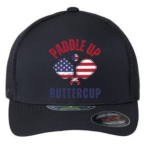 Pickleball Lover Funny Paddle Up Buttercup Gift Flexfit Unipanel Trucker Cap