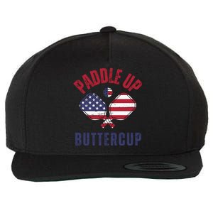 Pickleball Lover Funny Paddle Up Buttercup Gift Wool Snapback Cap