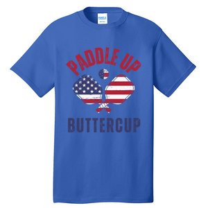 Pickleball Lover Funny Paddle Up Buttercup Gift Tall T-Shirt