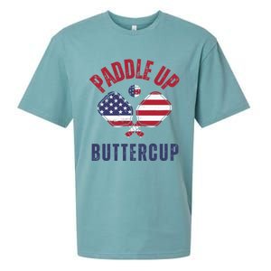 Pickleball Lover Funny Paddle Up Buttercup Gift Sueded Cloud Jersey T-Shirt