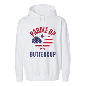 Pickleball Lover Funny Paddle Up Buttercup Gift Garment-Dyed Fleece Hoodie