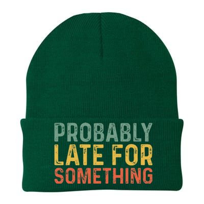 Probably Late For Something Funny Always Late Knit Cap Winter Beanie