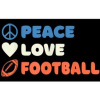 Peace Love Football Footballer Bumper Sticker