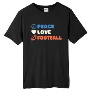 Peace Love Football Footballer Tall Fusion ChromaSoft Performance T-Shirt