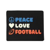 Peace Love Football Footballer Mousepad