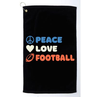 Peace Love Football Footballer Platinum Collection Golf Towel