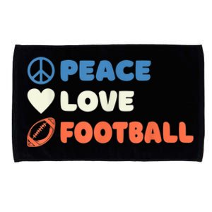 Peace Love Football Footballer Microfiber Hand Towel