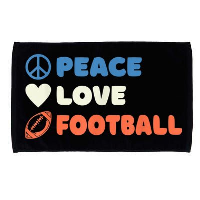 Peace Love Football Footballer Microfiber Hand Towel