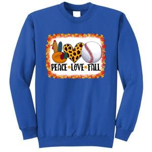 Peace Love Fall Turkey Baseball Ball Fall Vibes Thanksgiving Gift Sweatshirt