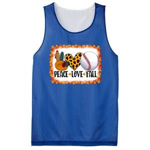 Peace Love Fall Turkey Baseball Ball Fall Vibes Thanksgiving Gift Mesh Reversible Basketball Jersey Tank