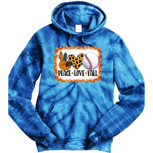 Peace Love Fall Turkey Baseball Ball Fall Vibes Thanksgiving Gift Tie Dye Hoodie