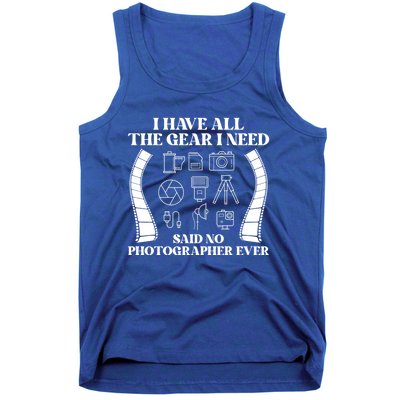 Photography Lover Funny Photo Camera Photographer Gift Tank Top